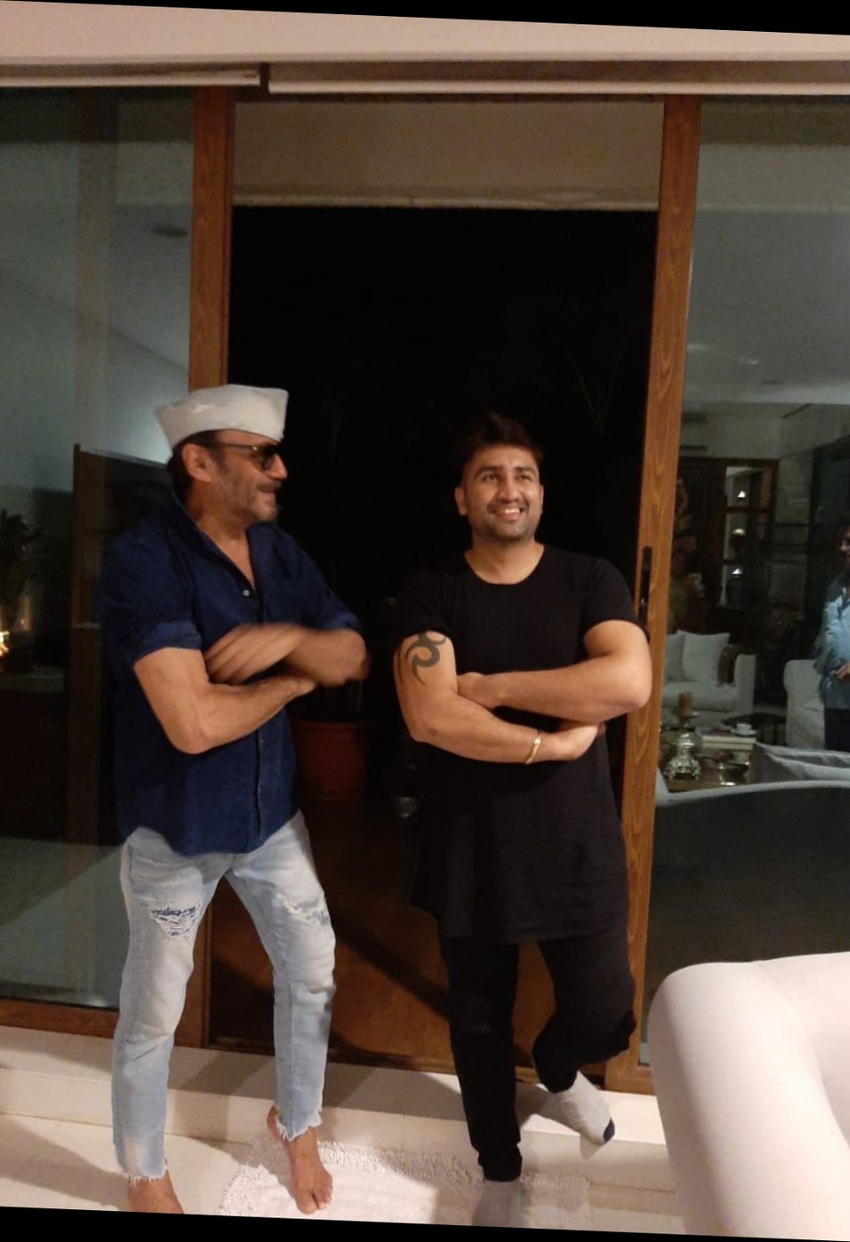 Raj Dave with Jackie Shroff after the award ceremony.