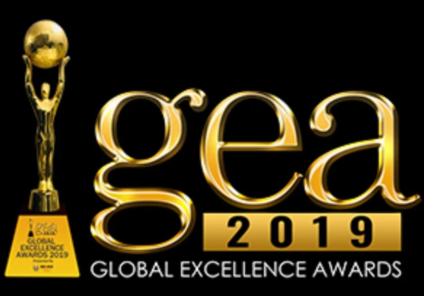 The Global Excellence Awards 2019 trophy and honour.